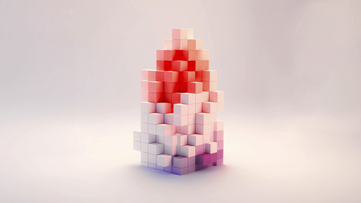 Abstract blocks in different colours