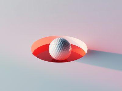 a ball falling into a hole
